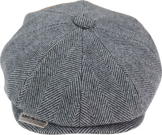 Infinity Leather Mens Peaky Blinders Tweed Hat With Razor Blade