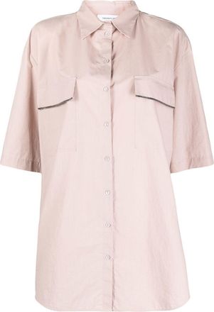 Fabiana Filippi flap-pocket detail shirt - women - Cotton - 46 - Pink