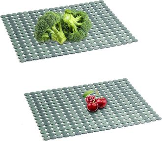 OEM Set Di 2 Protezioni Per Lavello, Tappetini Per Fondo Lavello Cucina 30 X 40 Cm, Tappetini In Plastica Ritagliabili, Da Tagliare Alla Misura Desiderata