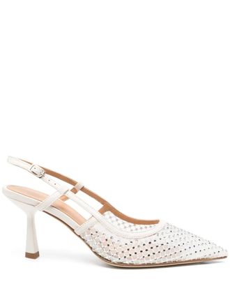 Chantal Pumps in pelle con tacco 70mm - Toni neutri