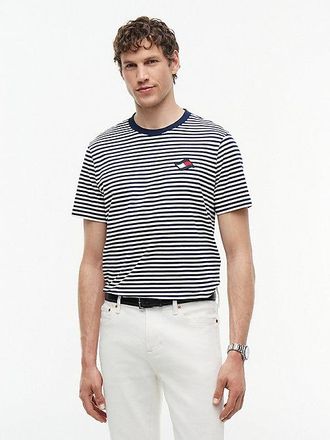 Tommy Hilfiger Wavy Flag Patch Stripe T-Shirt