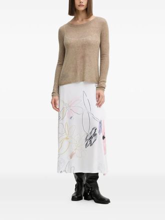 Desigual floral print midi dress (set of two) - White