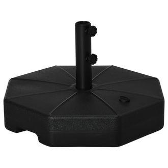 OUTSUNNY Base Octogonal Para Sombrilla, Lastrada Con Agua (28 Kg) O Arena (40 Kg), Compatible Con M&aacute;stiles De 38 Y 48 Mm, Para Jard&iacute;n Y Terraza, &Oslash;60 X 36 Cm, N