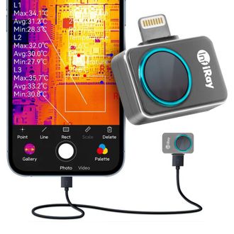 OEM C&aacute;mara Termogr&aacute;fica Infiray P2 Pro Con Pir&oacute;metro Y Aplicaci&oacute;n De Iluminaci&oacute;n Para Apple Ios