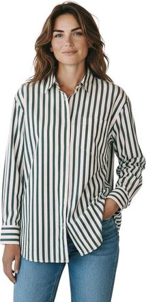 Brunello Cucinelli WomenS Beige Dark Green Silk Blend Shirt, Size XL