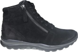 Gabor Zwarte Wandelschoen met Dubbele Rits - Dames - Veterlaarzen - Zwart - 37 1/2 EU - Schoenen