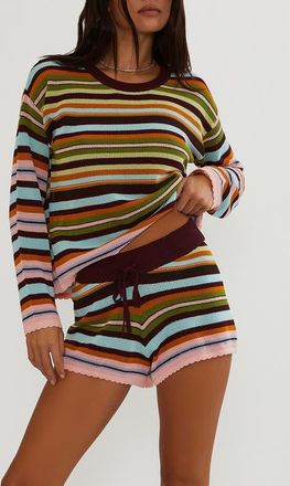 Beach Riot Balboa Stripe Shorts in Paradise Stripe at Nordstrom, Size X-Small