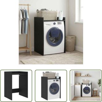 vidaXL Mobiletto per lavatrice - Mobiletto per lavatrice Rovere Nero 67,5 x 62 x 97 cm