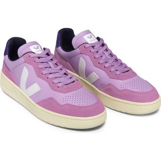 Veja V-90 Leather Sneaker in Orchid White at Nordstrom Rack, Size 35