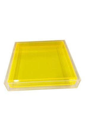 R16 Home Encased Color Lucite Tray in Clear/Yellow at Nordstrom Rack