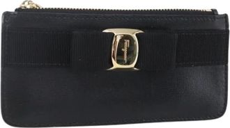 Ferragamo Pre-owned Wallets, female, Black, Size: ONE SIZE Pre-owned Leather Wallet