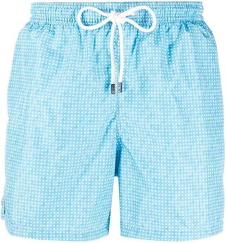 Fedeli Madeira printed swim shorts - men - Recycled Polyester - S - Blue