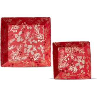 Tag Sprig Catch All Tray Red Multi Paper Serving Tray Holiday Decor at Nordstrom