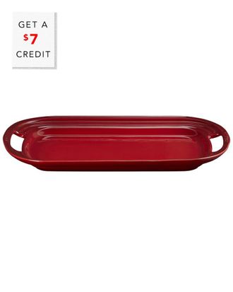 LE CREUSET Serving Platter Cerise With $7 Credit