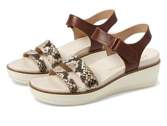 Cole Haan Originalgrand Peyton Flatform Womens Sandals Pecan/Sandollar Snake Print/Ivory : 10.5 B - Medium, Leather