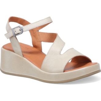 Miz Mooz Preston Ankle Strap Wedge Sandal in Latte at Nordstrom, Size 10.5-11Us