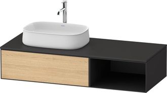 Duravit Duravit - Lavabo Consola Zencha, 1300x550mm, 1 Caj&oacute;n, Compartimento