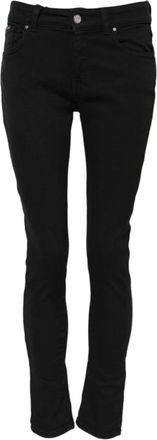Dolce & Gabbana Zwarte Logo Skinny Denim Jeans - Dames - Skinny Jeans - Zwart - XS - Denim - Jeans