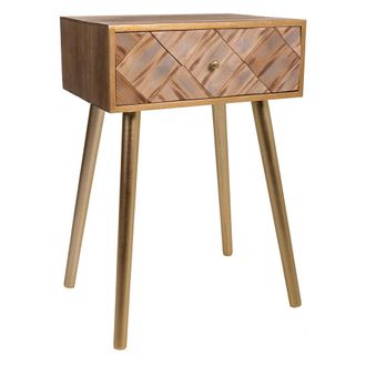 Wanderlust Deco Wanderlust Deco - Mesita De Madera Marr&oacute;n 45x34x67