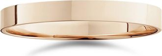 Pompeii3 3mm Flat High Polished Wedding Band 14K Rose Gold Size Selectable