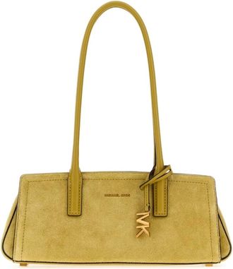 Michael Kors Laila Kleine Su&egrave;de Schoudertas - Dames - Tassen - Geel - Maat: ONE Size Su&egrave;de