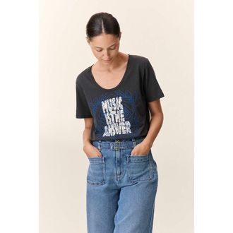 Leon & Harper T-shirt met tekst, korte mouwen, TIZIA