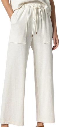 Lilla P Womens Cropped Pull On Pant In Ecru