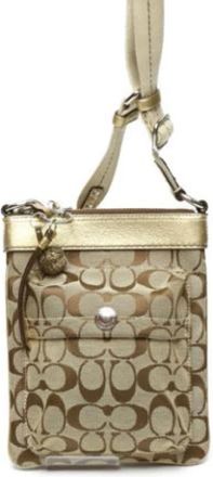 Coach Pre-owned Cross Body Bags, female, Brown, Size: ONE SIZE Pre-owned Leather Cross Body Bag