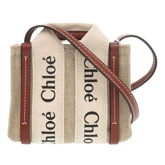 Chlo&eacute; Pre-owned Chloe Nano Canvas Woody Satchel Ladies NYKAYC1I4YGRB4VE