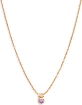 Set & Stones Ellie Birthstone Pendant Necklace in Gold/june at Nordstrom