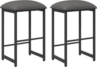 vidaXL Taburete De Bar 2 Uds. Gris Claro 40 X 32 X 64 Cm Vidaxl