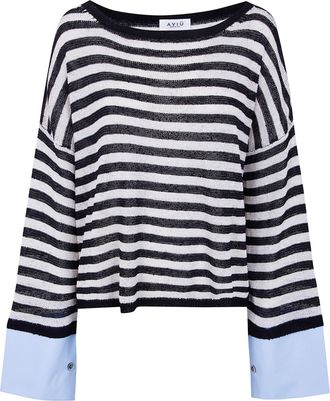 Avi&ugrave; Stripes Boat Neck Sweater