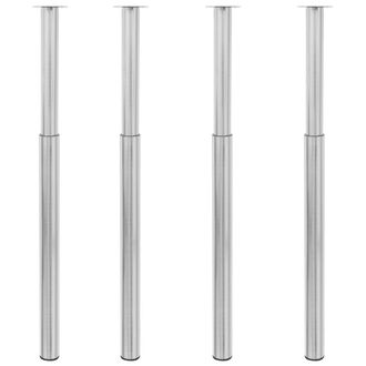vidaXL Vidaxl - Patas De Mesa Telesc&oacute;picas 4 Uds N&iacute;quel Cepillado 710-1100 Mm