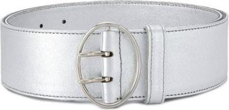 Prada Silver Logo Buckle Belt