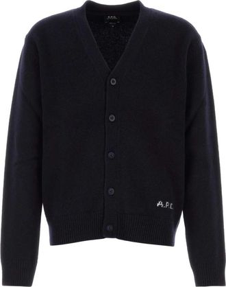 A.P.C. Dark Blue Regular Cardigans