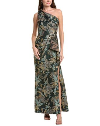 Adrianna Papell One Shoulder Jacquard Dress
