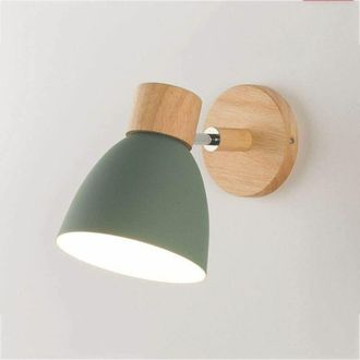 OEM Aplique De Pared N&oacute;rdico Sencillo Con Casquillo E27 De 5 W, Color Verde, Ideal Para Dormitorio, Mesita De Noche, Balc&oacute;n, Comedor, Escalera O Como Luz 