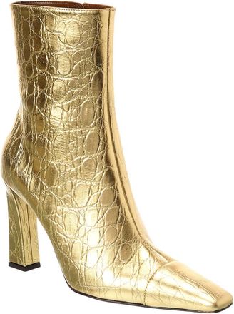 Giuseppe Zanotti Brenda 90 Croc-Embossed Leather Boot