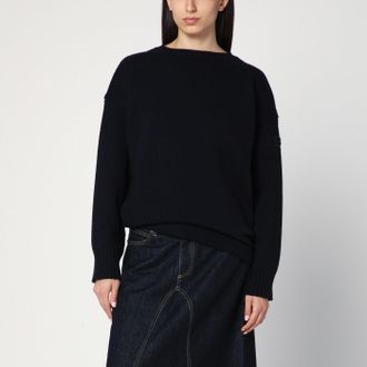 Chlo&eacute; Maglione blu navy in lana e cashmere