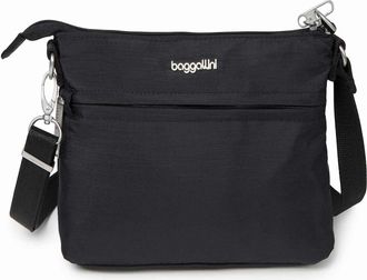 Baggallini Womens Securtex Anti-Theft Memento Crossbody Bag