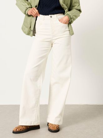 Fat Face FatFace Welling Ecru Wide Leg Jeans