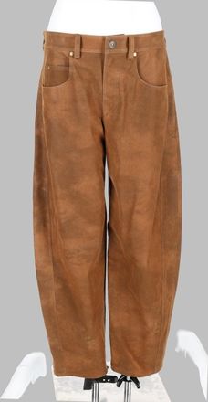 Isabel Marant Brown Cropped Five-Pocket Cropped Pants