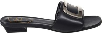 Roger Vivier Padded Mule 20 - Dames - Muiltjes - Zwart - 37 EU - Leer - Schoenen