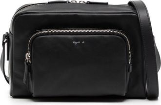 agn&egrave;s b. crossbody zip-pocket bag - women - Calf Leather (top grain) - OS - Black