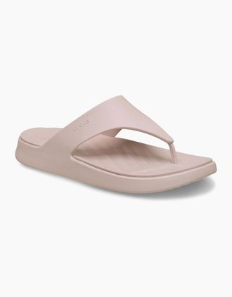 Crocs Womens Crocs Getaway Triangle EVA Womens Quartz Sandals - Pink - Size: UK 8 / eu 41/42 / us w10