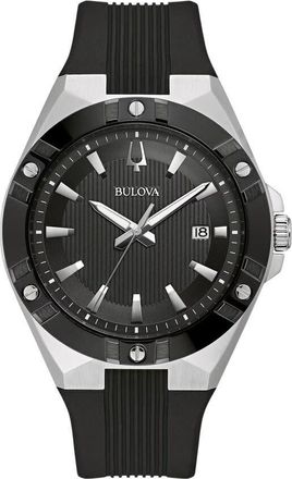 Bulova Classic Quartz Black Dial Mens Watch 98B366