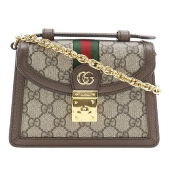 Gucci Pre-owned Gucci Small GG Supreme Web Ophidia Top Handle Bag Ladies BZPYGKW417KL4QWA