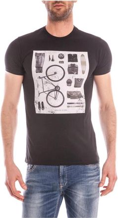 Armani Jeans Sweatshirts - Heren - T-shirts - Zwart - L - Katoen - Tops
