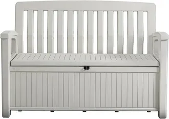 Keter Patio Bench Panchina Baule Cassapanca Esterno In Resina Effetto Legno 260l - Keter