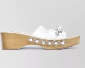 Simone Rocha embellished wooden clog sandals